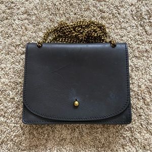Madewell The Chain Crossbody Bag Black Leather